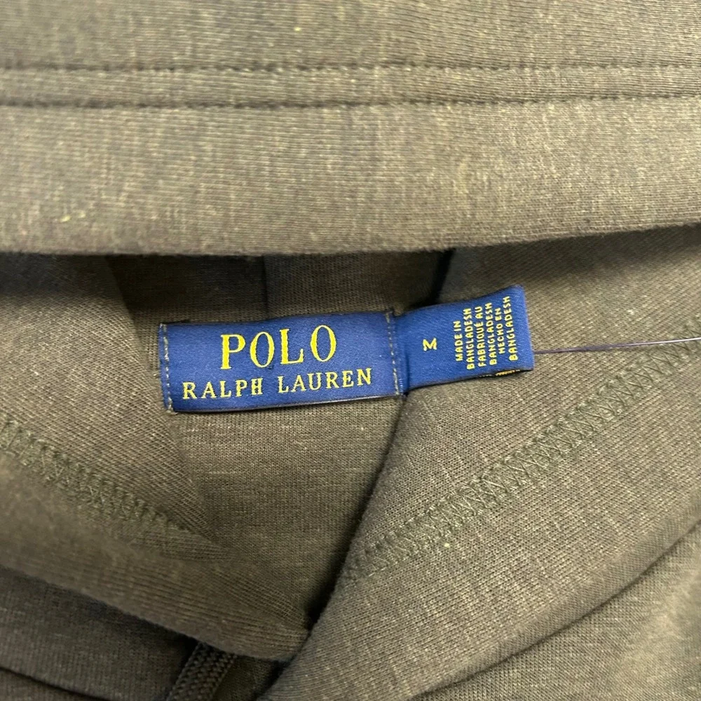NWT Polo Ralph Lauren Double‎ Knit Hoodie Sweatshirt Script Logo Men Medium Pony